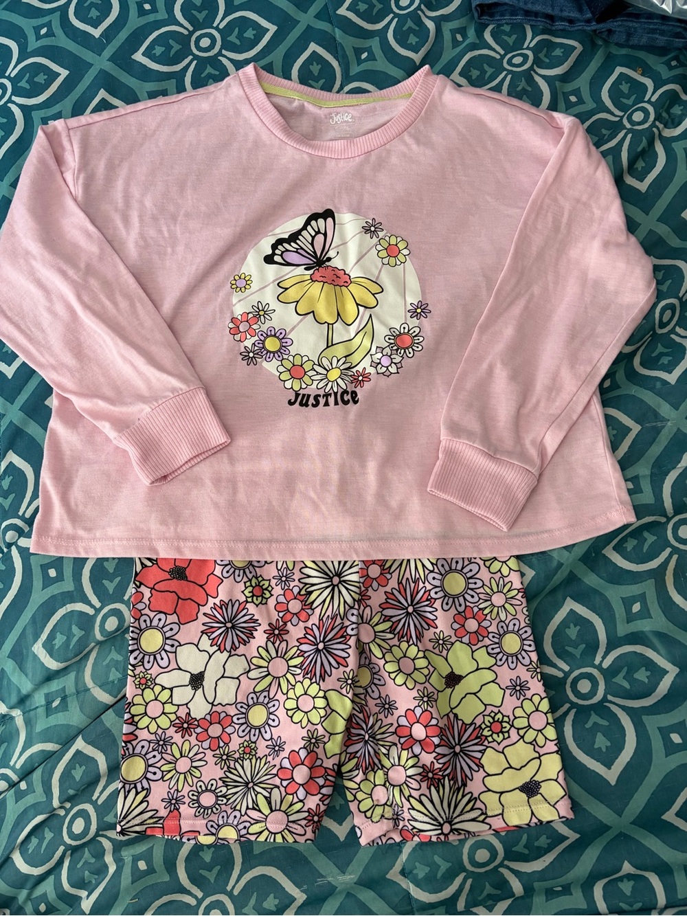 Girls Justice 2-piece pajama set - Size 8.